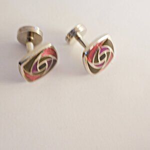 Charles Tyrwhitt Square enamel cuff links EUC